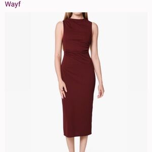 NWT WAYF Siete Ruched Sheath Dress